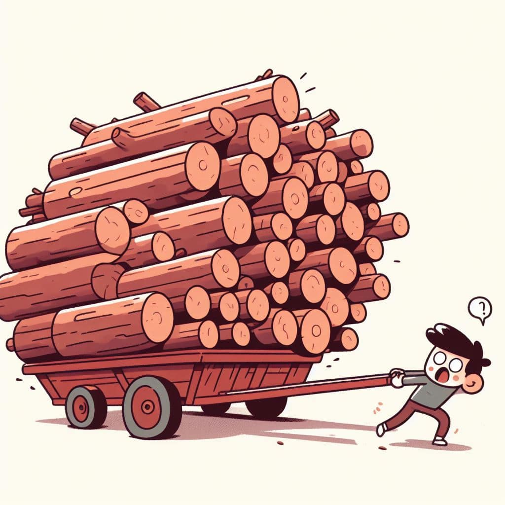 Dichos catetos para el hombre moderno: Estás cargando más leña de la que puedes acarrear.